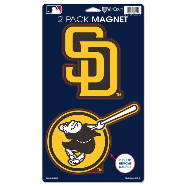 San Diego Padres 2 Pack Magnets 5" x 9"