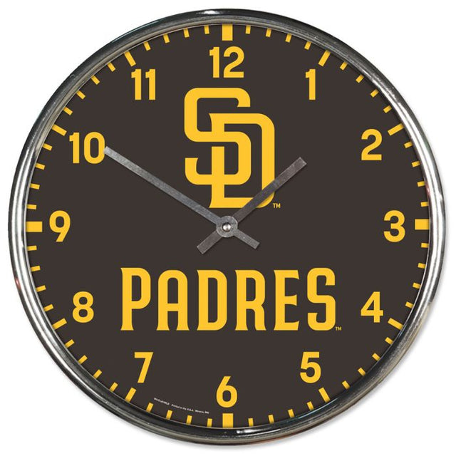 Reloj cromado de los Padres de San Diego