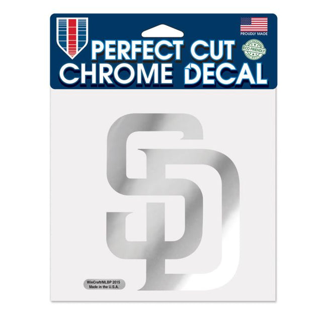 San Diego Padres Chrome Perfect Cut Decal 6" x 6"