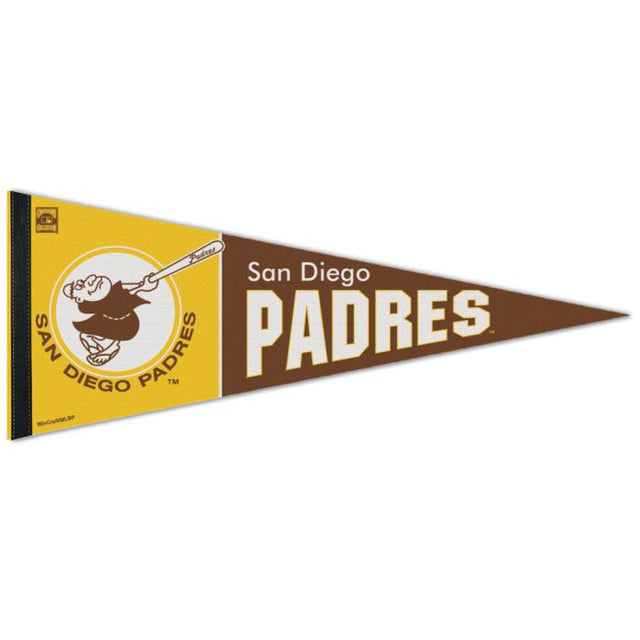 Banderín premium de los Padres de San Diego/Cooperstown de 12" x 30"