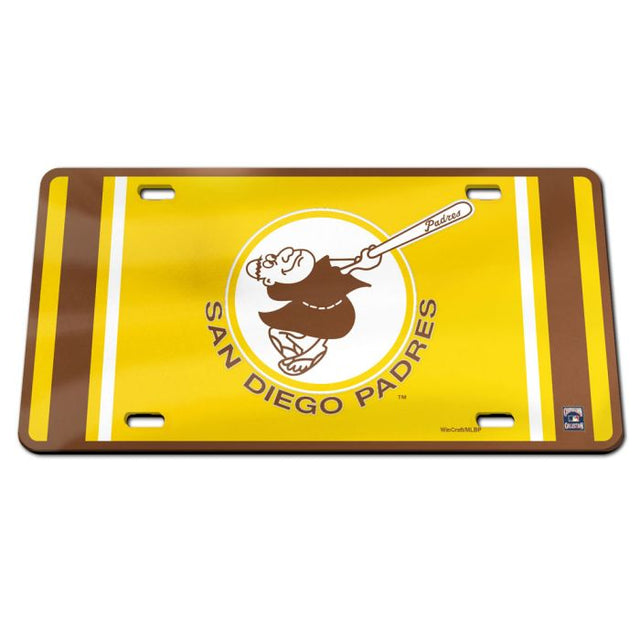 San Diego Padres / Cooperstown Specialty Acrylic License Plate