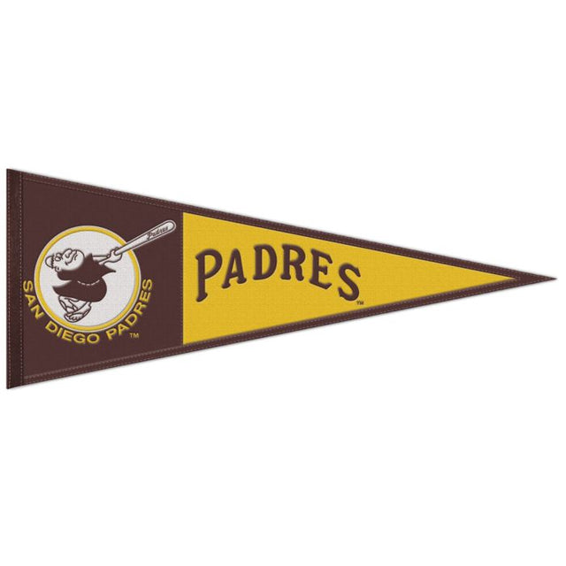 Banderín de lana de los Padres de San Diego y Cooperstown de 13" x 32"