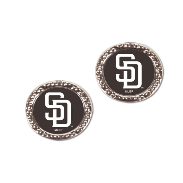 San Diego Padres Earrings Jewelry Carded Round