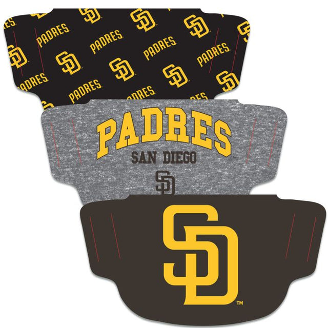 San Diego Padres Fan Mask Face Cover 3 Pack