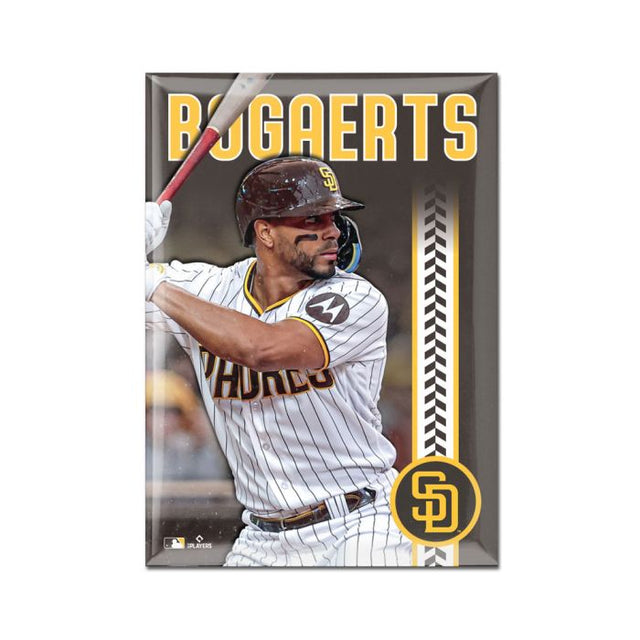 Imán de metal de los Padres de San Diego de 2,5" x 3,5" de Xander Bogaerts