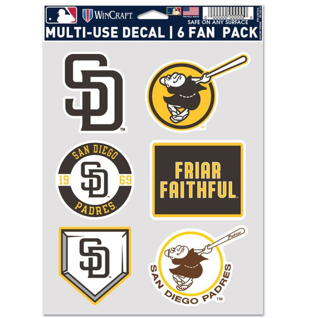 San Diego Padres Multi Use 6 Fan Pack