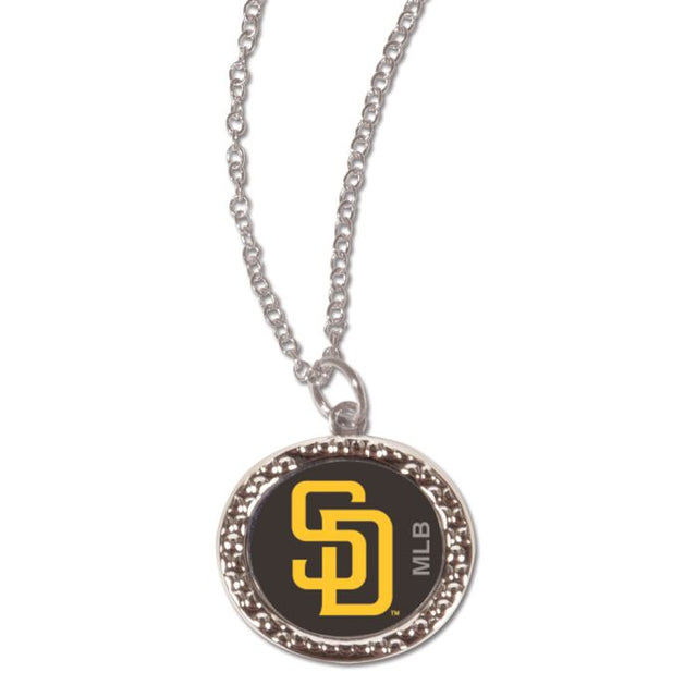 Collar de los Padres de San Diego con tarjeta de joyería con dije