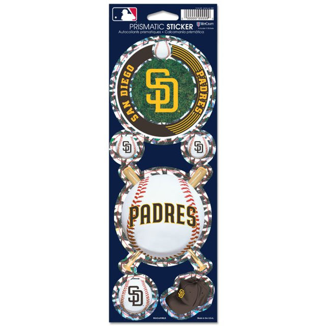 San Diego Padres Prismatic Decal 4" x 11"