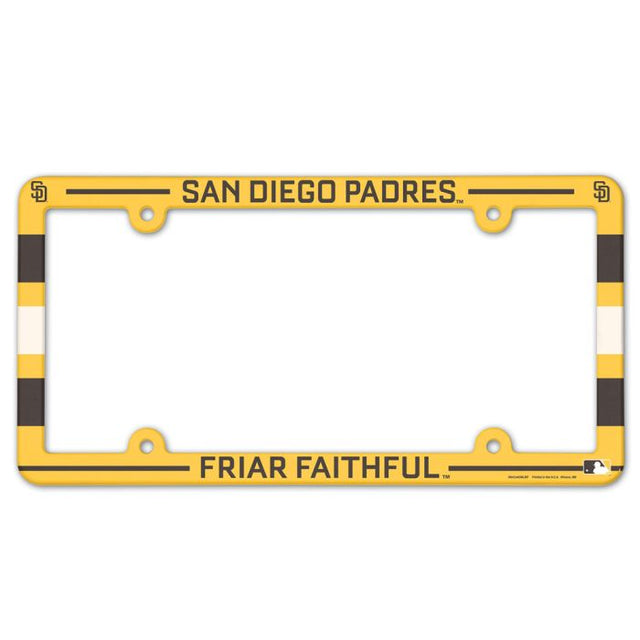 Marco para matrícula de San Diego Padres SLOGAN a todo color