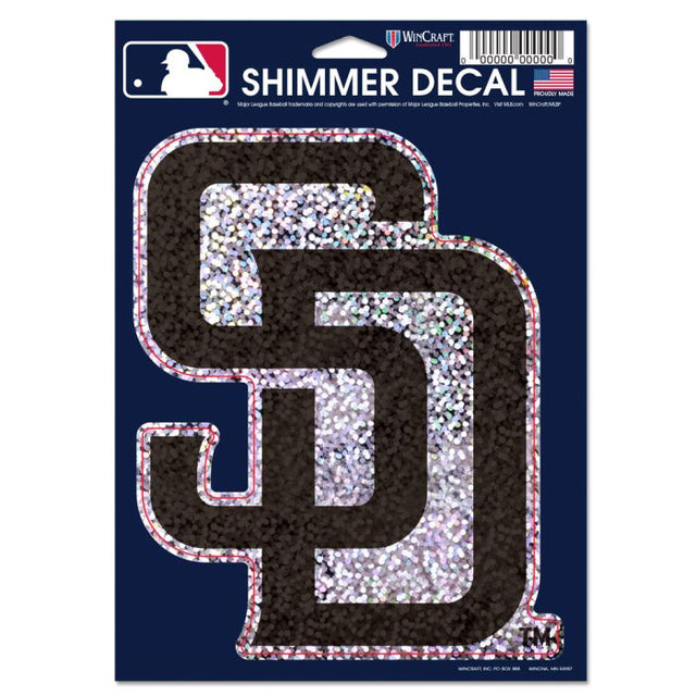 San Diego Padres Shimmer Decals 5" x 7"