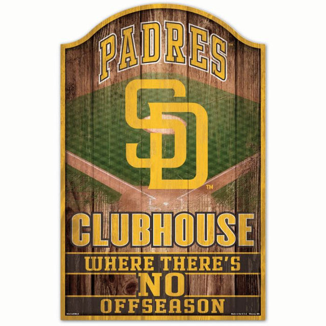 San Diego Padres Wood Sign 11" x 17" 1/4" thick