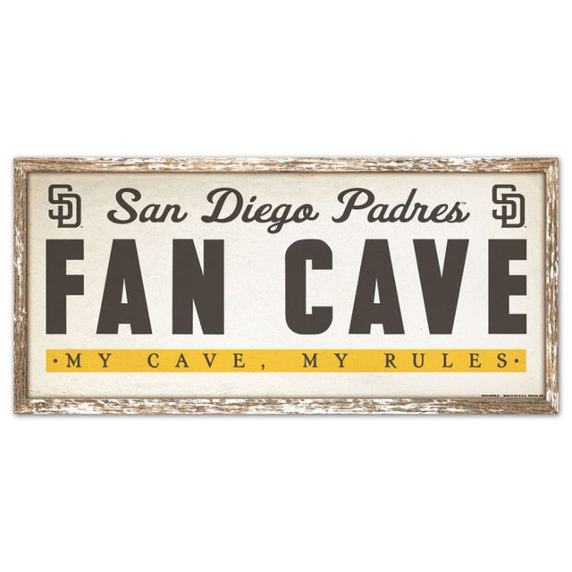 San Diego Padres Wood Sign 8" x 17"