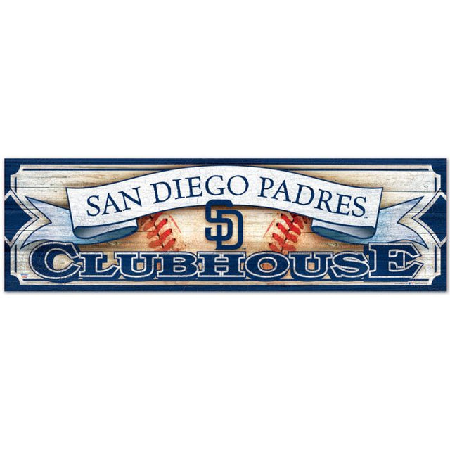 San Diego Padres Wood Sign 9" x 30"