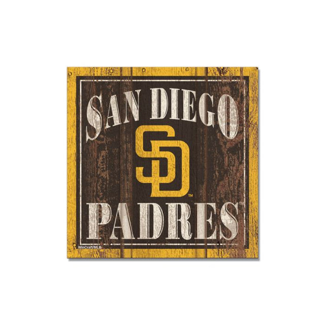 Imán de madera de los Padres de San Diego de 3" x 3"