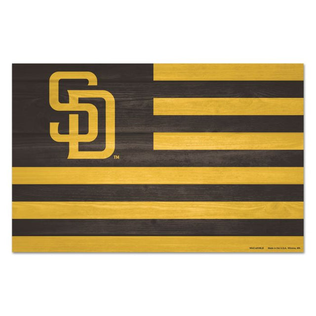 San Diego Padres americana Wood Sign 11" x 17" 1/4" thick