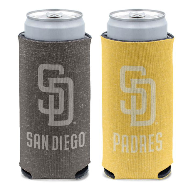 Enfriador de latas delgado de 12 oz con estampado de jaspeado de los Padres de San Diego