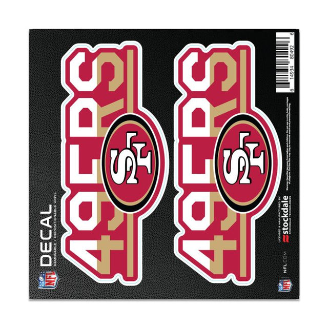 San Francisco 49ers COLOR DUO All Surface Decal 6" x 6"