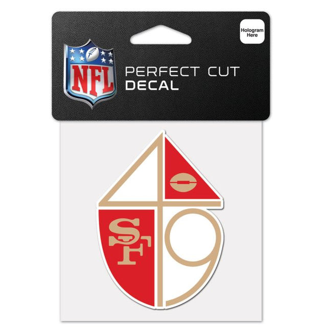 San Francisco 49ers / Classic Logo RETRO Perfect Cut Color Decal 4" x 4"