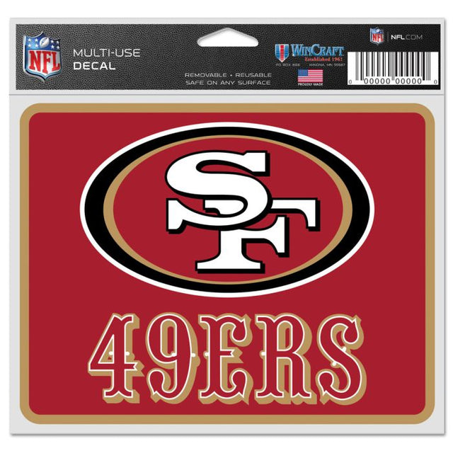 Calcomanías para fanáticos de los San Francisco 49ers de 5" x 6"