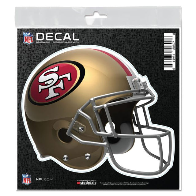 Calcomanía para todo tipo de superficies de los San Francisco 49ers HELMET de 6" x 6"