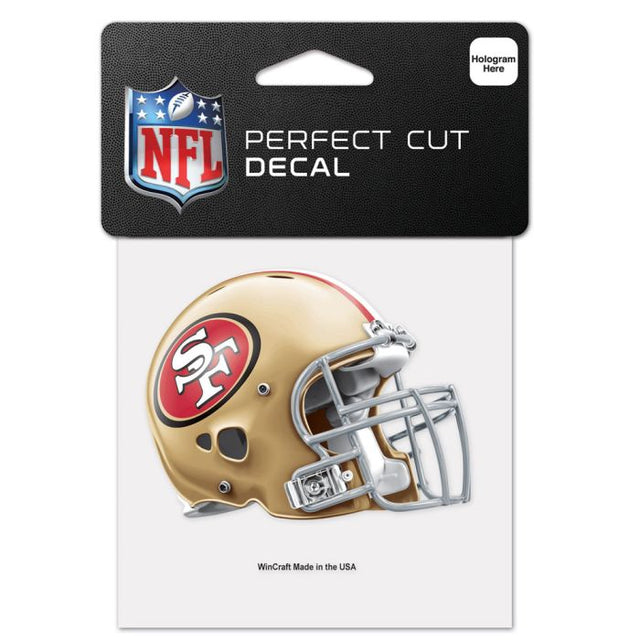 San Francisco 49ers Helmet Perfect Cut Color Decal 4" x 4"