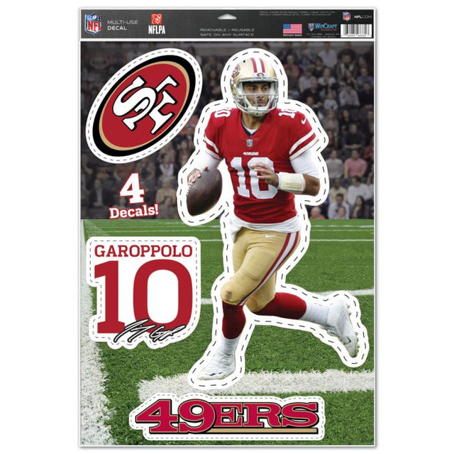 旧金山 49 人队多用途贴纸 11 英寸 x 17 英寸 Jimmy Garoppolo