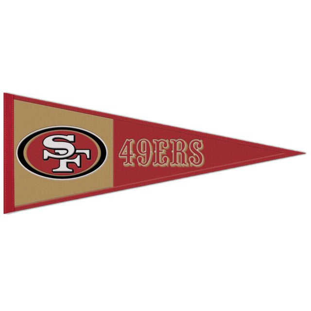 Banderín de lana de los San Francisco 49ers de 13" x 32"