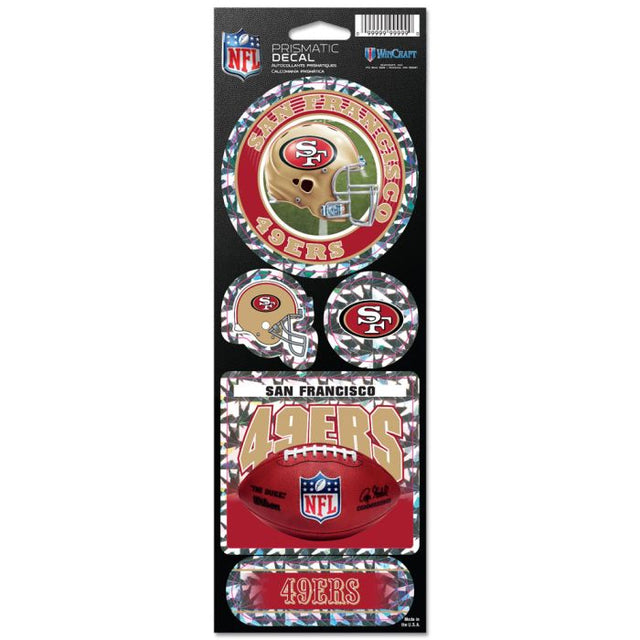 San Francisco 49ers Prismatic Decal 4" x 11"