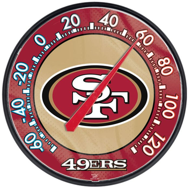 Termómetro redondo de 12,75" de los San Francisco 49ers