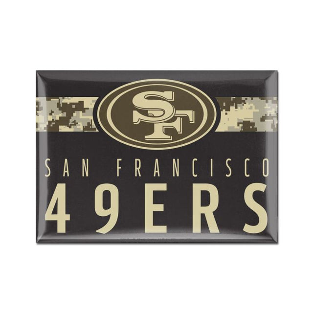 Imán de metal estándar de los San Francisco 49ers de 2,5" x 3,5"