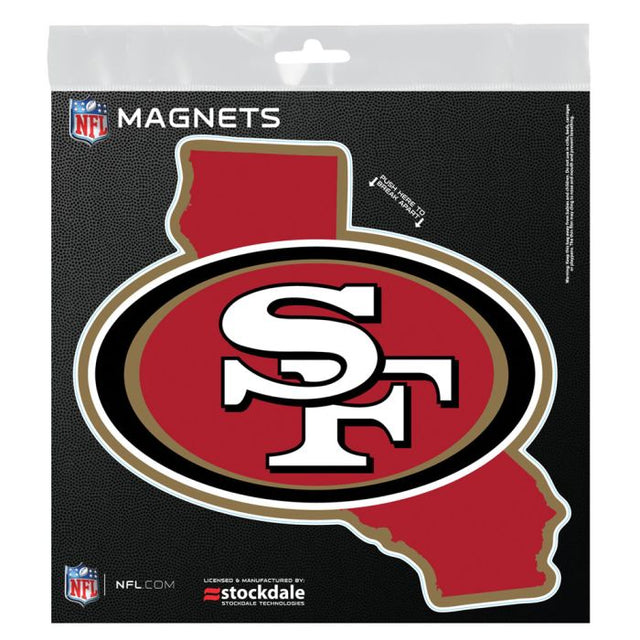 San Francisco 49ers STATE Outdoor Magnets 6" x 6"