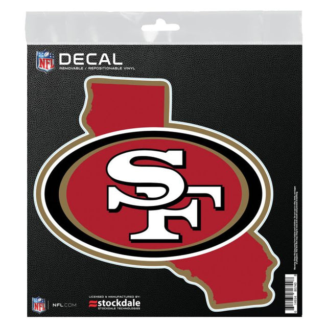 San Francisco 49ers STATE SHAPE All Surface Decal 6" x 6"