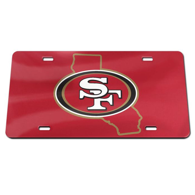 San Francisco 49ers STATE Specialty Acrylic License Plate