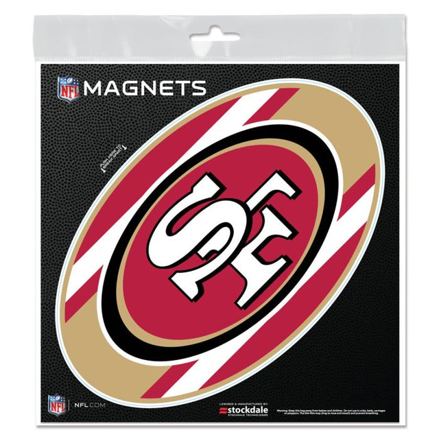 San Francisco 49ers STRIPES Outdoor Magnets 6" x 6"