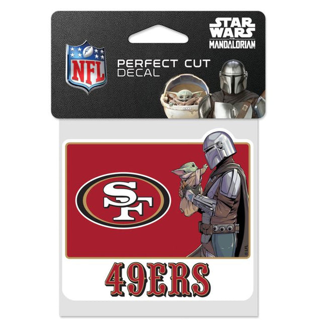 San Francisco 49ers / Star Wars Mandalorian Perfect Cut Color Decal 4" x 4"