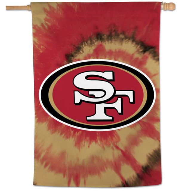 Bandera vertical teñida de los San Francisco 49ers de 28" x 40"