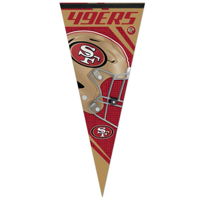 Banderín premium de rayas verticales de los San Francisco 49ers de 17" x 40"