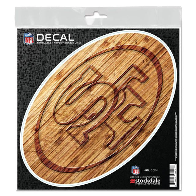 San Francisco 49ers WOOD All Surface Decal 6" x 6"