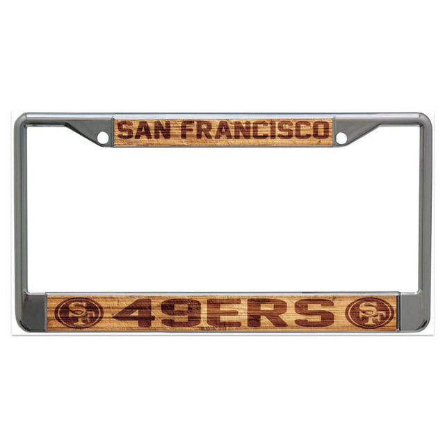 San Francisco 49ers WOOD Lic Plt Frame S/L Printed