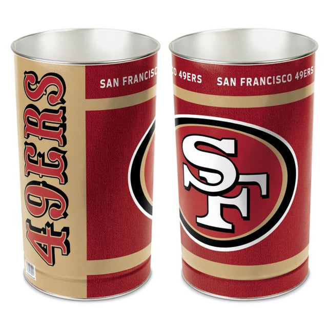 Papelera cónica de 15" de alto de los San Francisco 49ers