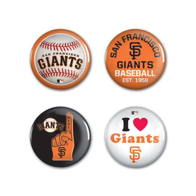 San Francisco Giants Button 4 Pack 1 1/4" Rnd