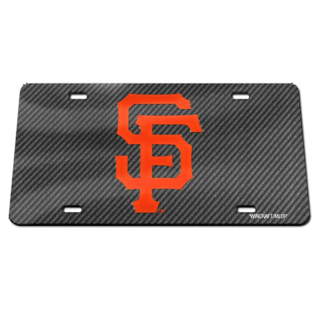 San Francisco Giants CARBON Specialty Acrylic License Plate