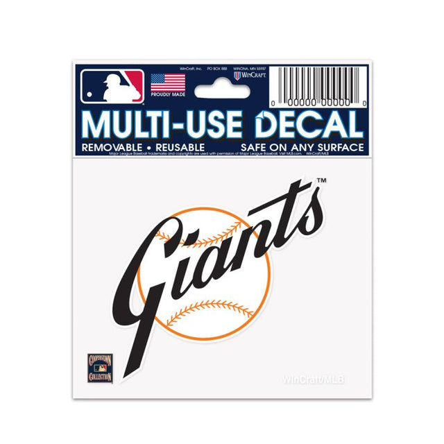 San Francisco Giants / Cooperstown Multi-Use Decal 3" x 4"