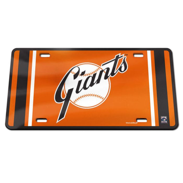 San Francisco Giants / Cooperstown Specialty Acrylic License Plate