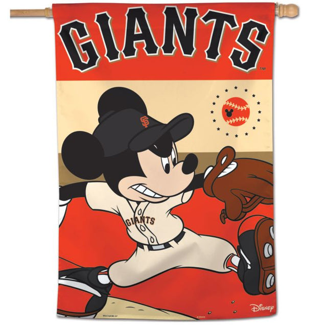 Bandera vertical de los Gigantes de San Francisco y Disney de 28" x 40"