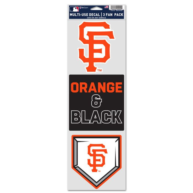 San Francisco Giants Fan Decals 3.75" x 12"