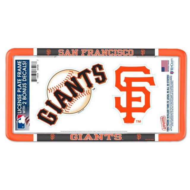 San Francisco Giants License Plate Thin Frame - Plastic w/Decal