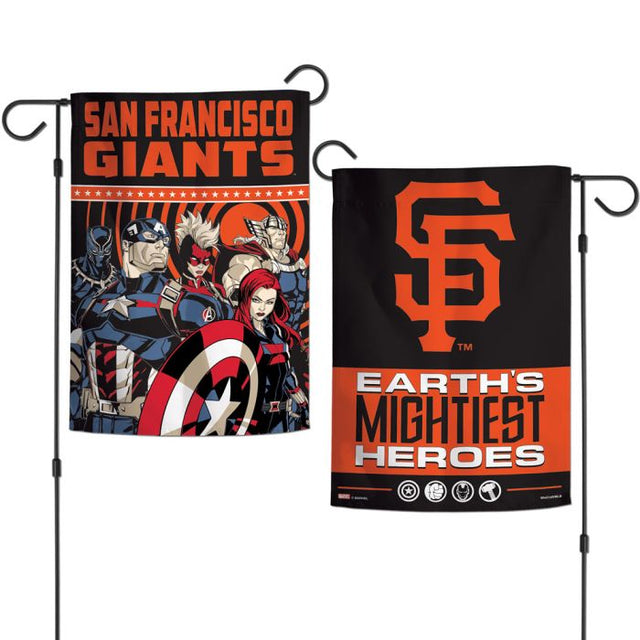 San Francisco Giants / Marvel (c) 2021 MARVEL Garden Flags 2 sided 12.5" x 18"