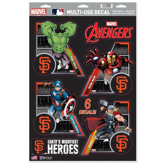 San Francisco Giants / Marvel (c) 2021 MARVEL Multi-Use Decal 11" x 17"