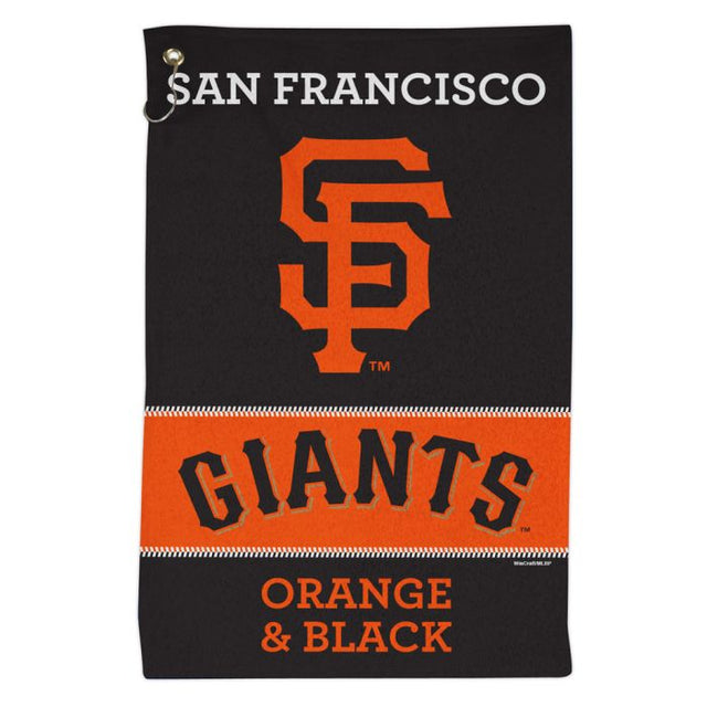 Toalla deportiva de 16 x 25 pulgadas con el lema de los San Francisco Giants